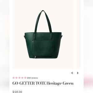 Poppy & Peonies Heritage Green Tote